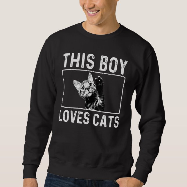 Moletom Designs De Gato Para Rapazes Crianças Gatinhos Gat (Frente)