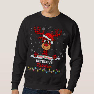 Moletom Detetive Rena Santa Chapéu Buffalo Xadrez Natal