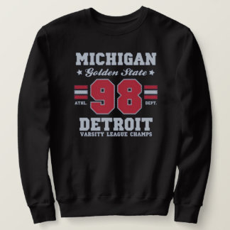 Moletom DETROIT MICHIGAN Varsity Style USA Vintage sport