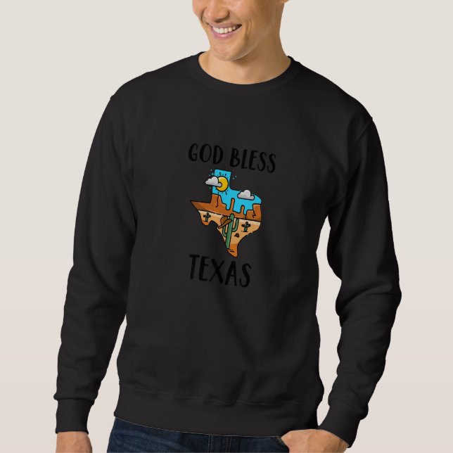 Moletom Deus abençoe Texas Ohio para Homens e Mulheres (Frente)