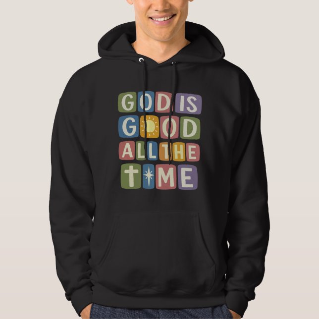 Moletom Deus é bom O tempo todo Fé retrô (Frente)