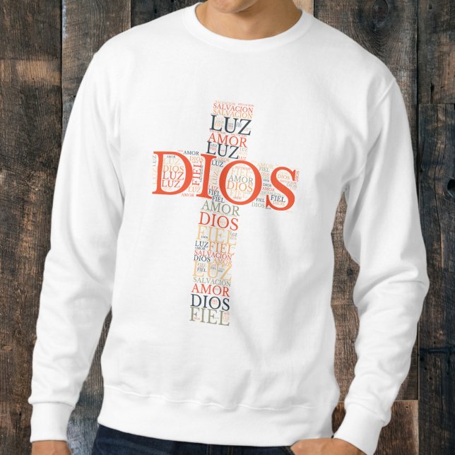 Moletom Deus E Fé Cruz Masculino Cristão Espanhol (Criador carregado)