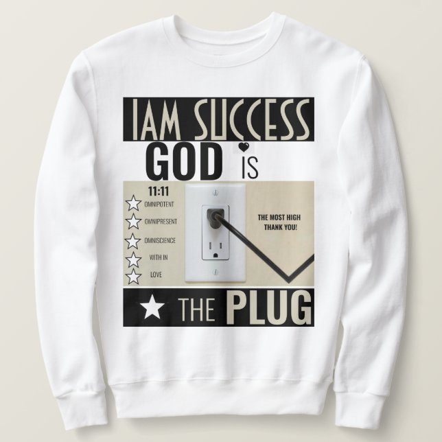 MOLETOM DEUS É O PLUG (Frente do Design)