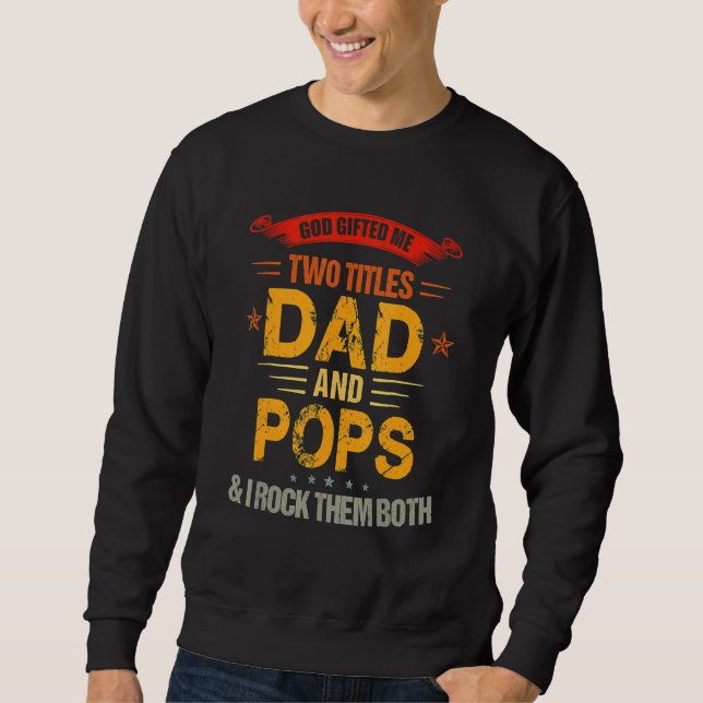Moletom Deus Me Dê Dois Títulos Pai E Dia de os pais Pop (Frente)