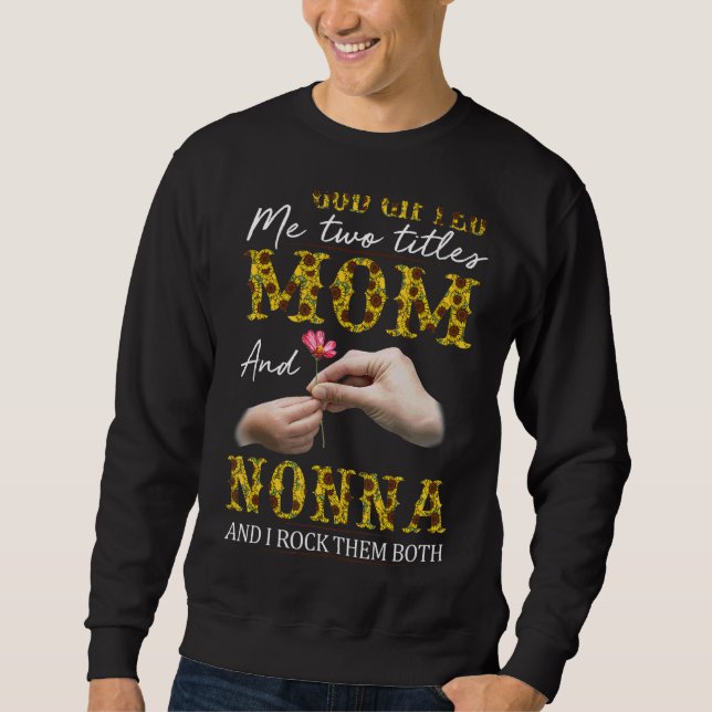 Moletom Deus Me Deu Duas Telas Mãe E Não Dia de as mães W (Frente)