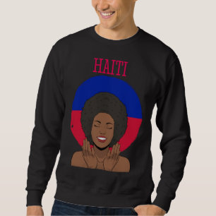 Moletom Dia da Bandeira Haitiana Mulher Orgulhosa Ayiti Me