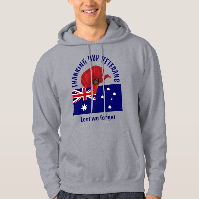 Moletom Dia da Memória dos Veteranos da Austrália (Frente)