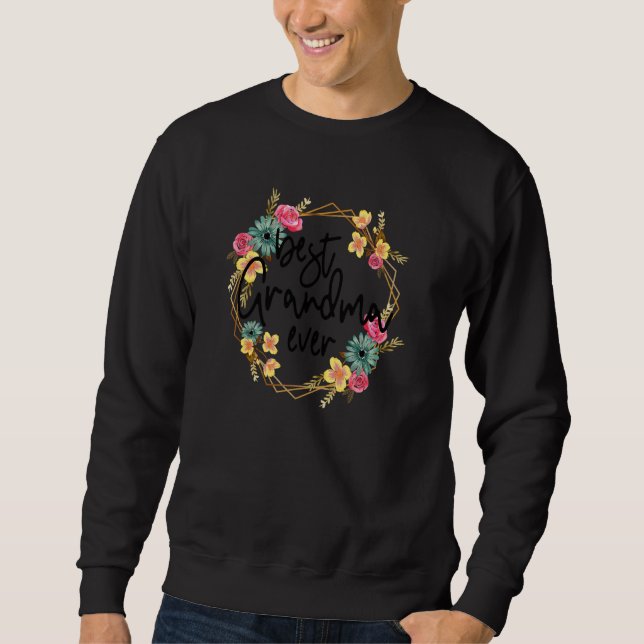 Moletom Dia de as mães Floral Best Avó Ever Avó 202 (Frente)