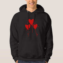 Moletom dia de dia de design, coração vermelho bonito