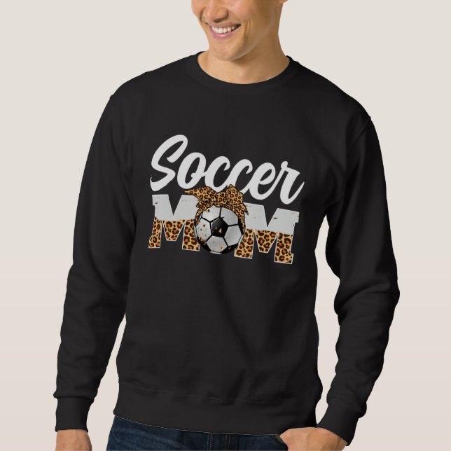 Moletom Dia de Jogo da Mãe de Futebol Mulheres Leopard Dia (Frente)