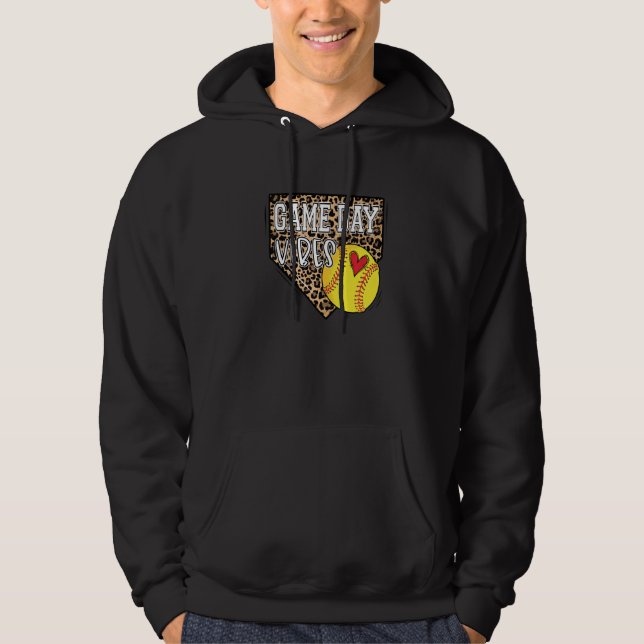 Moletom Dia de Jogo de Softball Branqueado Vibes Tee Leopa (Frente)