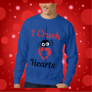 Moletom Dia de os namorados I Crush Hearts, aranha fofa