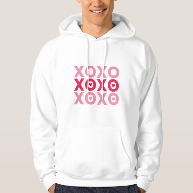 Moletom dia de os namorados xoxo Hoodie (Frente)