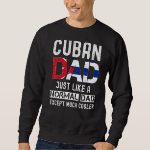 Moletom Dia de os pais cubano Pai cubano bandeiras de home
