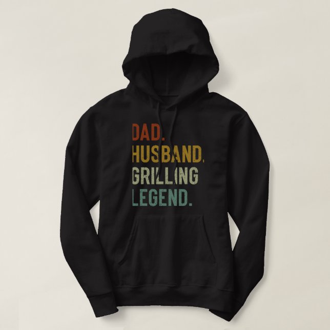 Moletom Dia de os pais De Legenda Engraçado Com CHURRASCO  (Frente do Design)