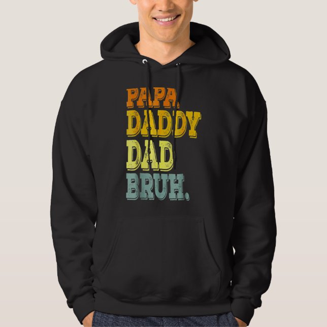 Moletom Dia de os pais de Meninas Dada Pai Bruh 1 (Frente)