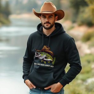 Moletom Dia de os pais Engraçado Peixe vestindo um Chapéu 
