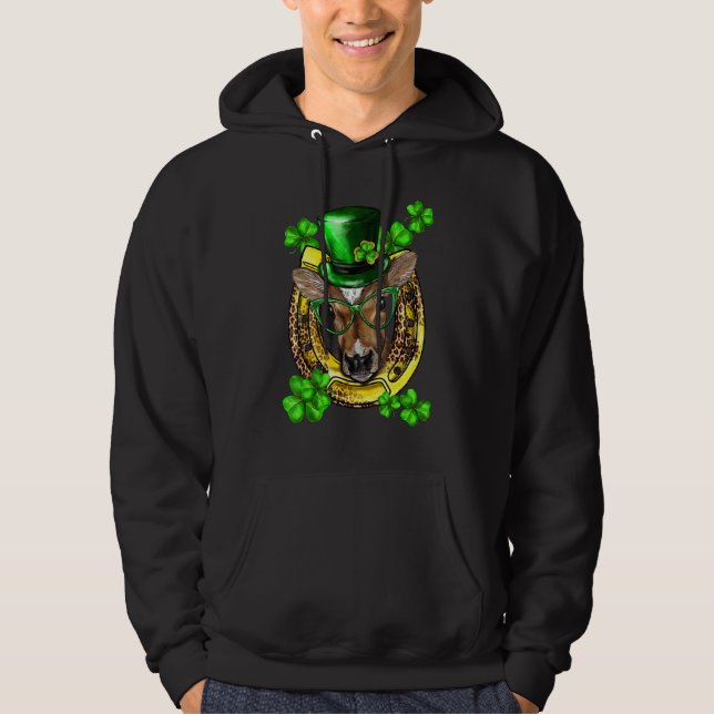 Moletom Dia de São Patrício Shamrocks Engraçado Vaca Sortu (Frente)