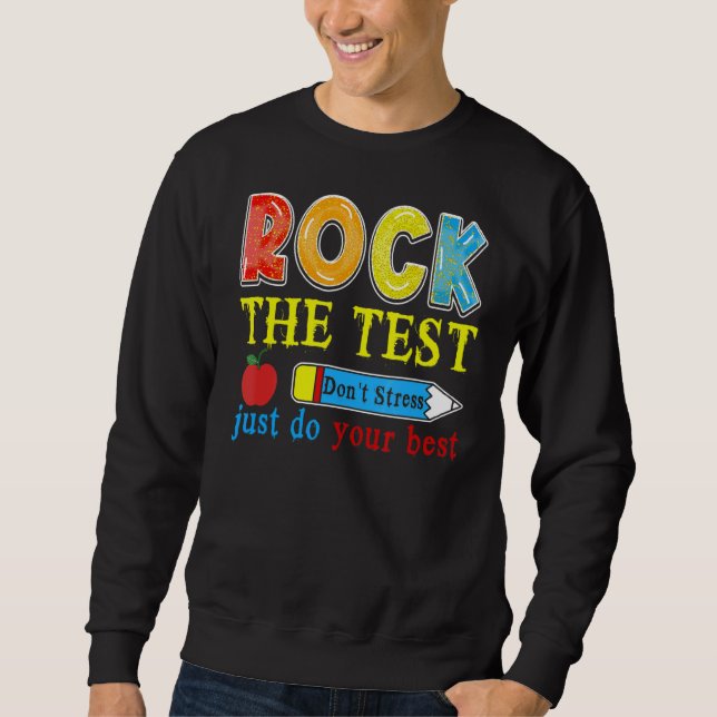Moletom Dia de Teste Rock The Test Teacher Study (Frente)