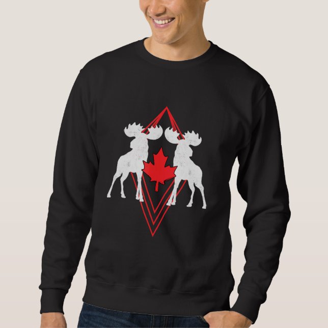Moletom Dia do Orgulho Canadense Folha de Bordo Alce (Frente)