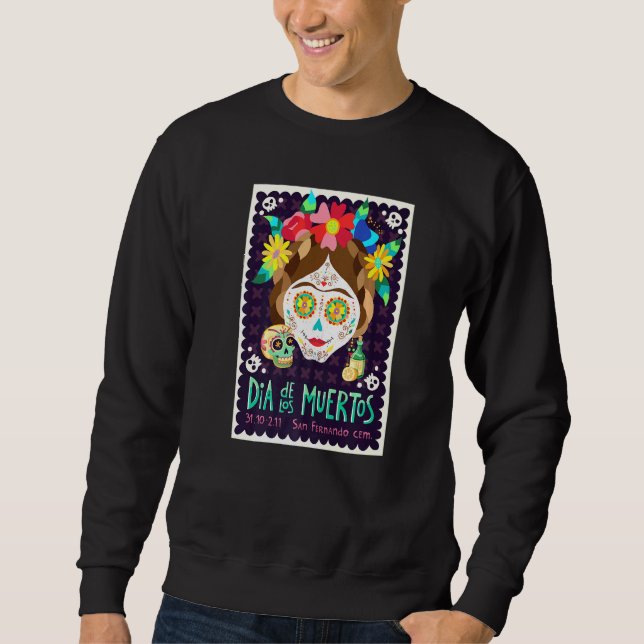 Moletom Dia Dos Mortos Do Halloween Mexicano Calavera Suga (Frente)