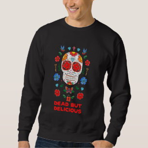 Moletom Dia dos Mortos Mas Delicioso Açúcar Floral Caveira