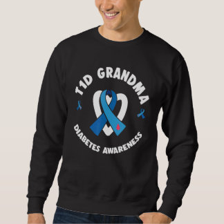 Moletom Diabetic T1D Grandma Mom Vintage Type 1 Diabetes A