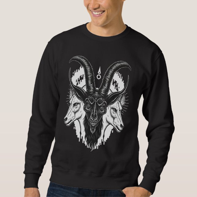 Moletom Diabo Bafomet  Oculto Demônio Gótico (Frente)