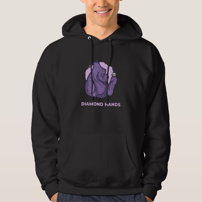 Moletom Diamond Mãos Millionaire Feg Token Hodl Gorilla H (Frente)