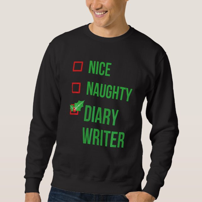 Moletom Diary Writer Funny Pajama Christmas (Frente)