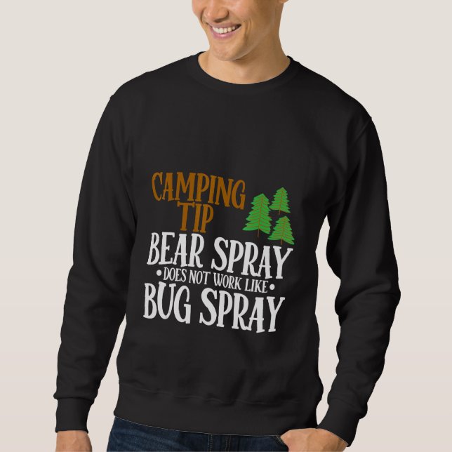 Moletom Dica de Acampamento Spray de Urso Não Funciona Com (Frente)
