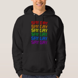 Moletom Diga Gay Lgbt Pride Lgbt Gay de Lgbt Suporte a Tra