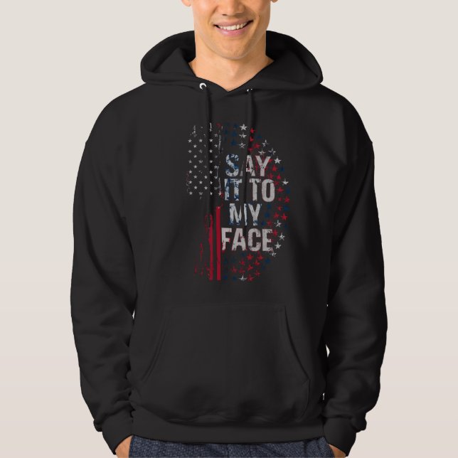 Moletom Diga Isso À Minha Campanha Face Kamala Harris 2024 (Frente)