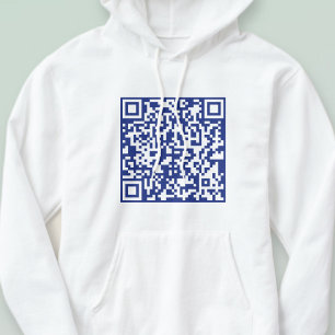 Moletom Digite URL Código QR Gerado Instantaneamente Azu