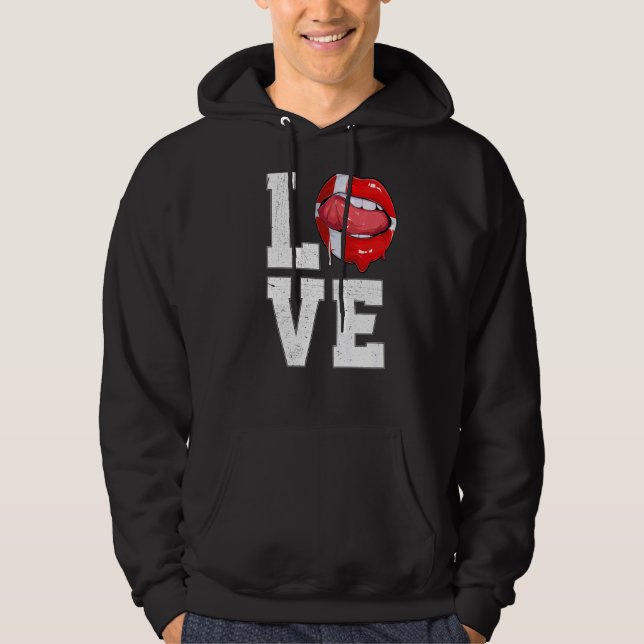 Moletom Dinamarca Flag Soccer Fan Love Dane (Frente)