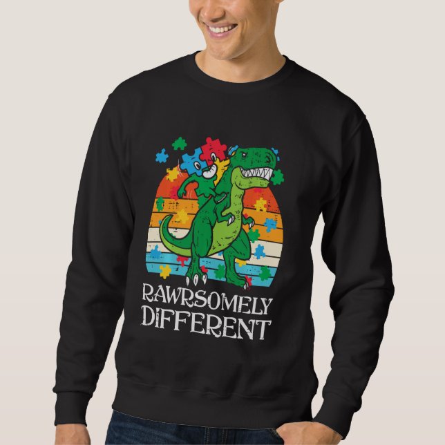 Moletom Dino Rawmuely Different Autism Awarness Toddler (Frente)