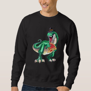 Moletom Dinosaur Rex Chapéu de Peregrino Pizza Ação de Gra