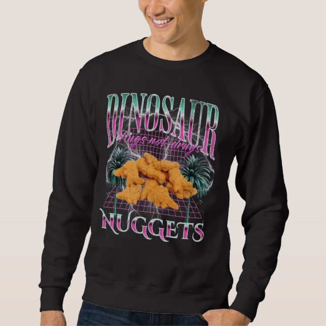 Moletom Dinossaur Chicken Nugget Meme Bootleg 90s Str (Frente)
