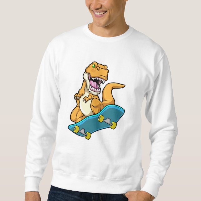 Moletom Dinossauro como Patinador com skate (Frente)