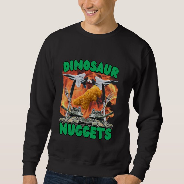 Moletom Dinossauro Engraçado Nugget Bootleg Hardcore Fla (Frente)