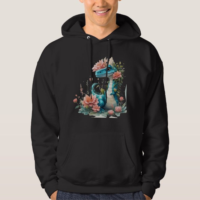Moletom Dinossauro Floral (Frente)