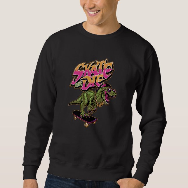 Moletom Dinossauros com Skate (Frente)