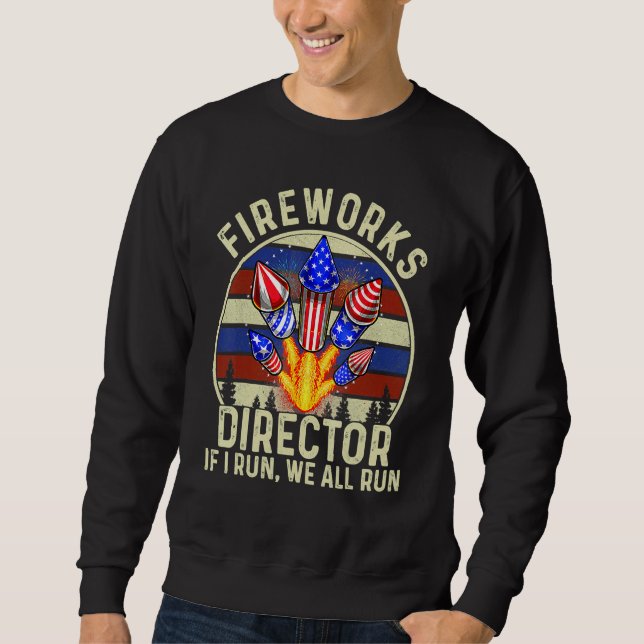 Moletom Diretora Do Fireworks Eu Lhe Lanço 4 De Julho Vint (Frente)