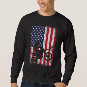 Moletom Dirt Bike Usa Flag Costume Motocross American Flag