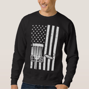 Moletom Disco de Bandeira dos EUA Golf Vintage Patriotic F