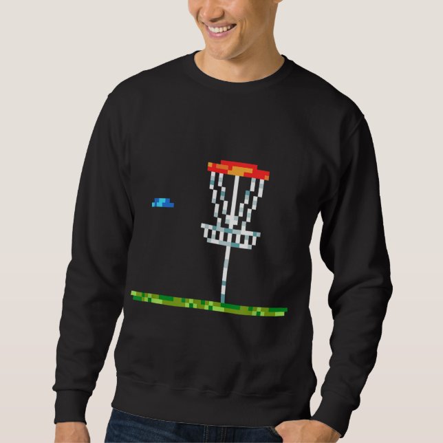 Moletom Disk Golf Men Disco Golf 8 Bits Cesta (Frente)