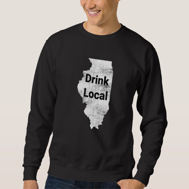 Moletom Distante Illinois Beber Local (Frente)