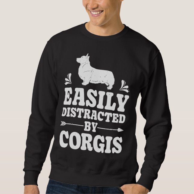 Moletom Distraído Facilmente Pelo Cachorro Corgis Funny Co (Frente)