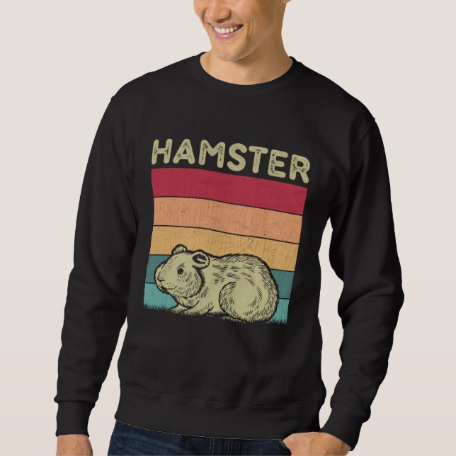 Moletom Distressed Hamster  Boys Girls Retro Style Hamster (Frente)