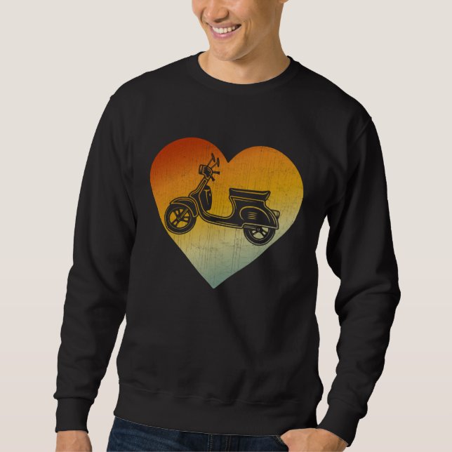 Moletom Distressed Heart Retro Style Men Women Scooters (Frente)
